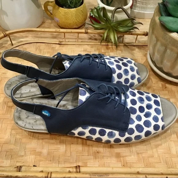 CLOUD walking sandals. Lace up blue white size 41 - Picture 7 of 12